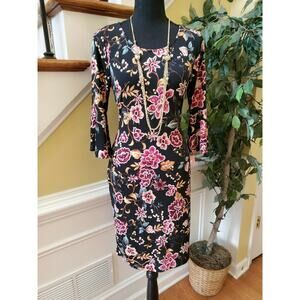 JM STUDIO Women's Dress size S, black, beige, red